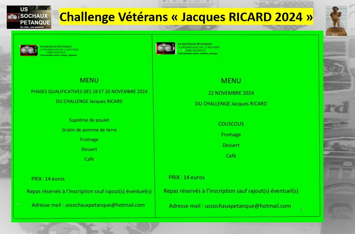 Challenge Jacques Ricard (Repas)